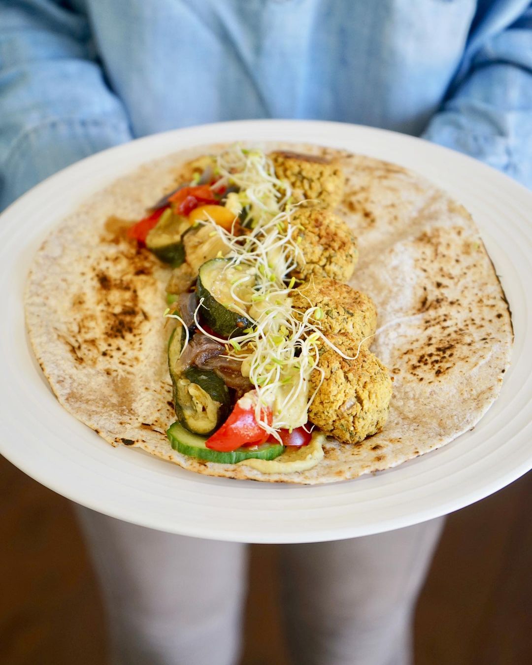 Herby Harissa Falafel with Veggie Additions