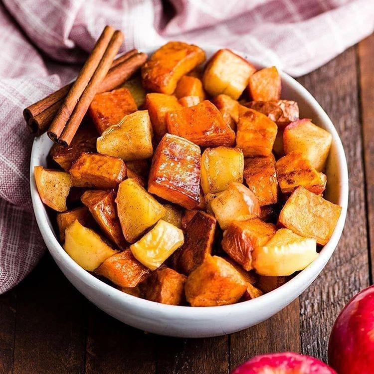 Cinnamon Roasted Sweet Potatoes and Apples