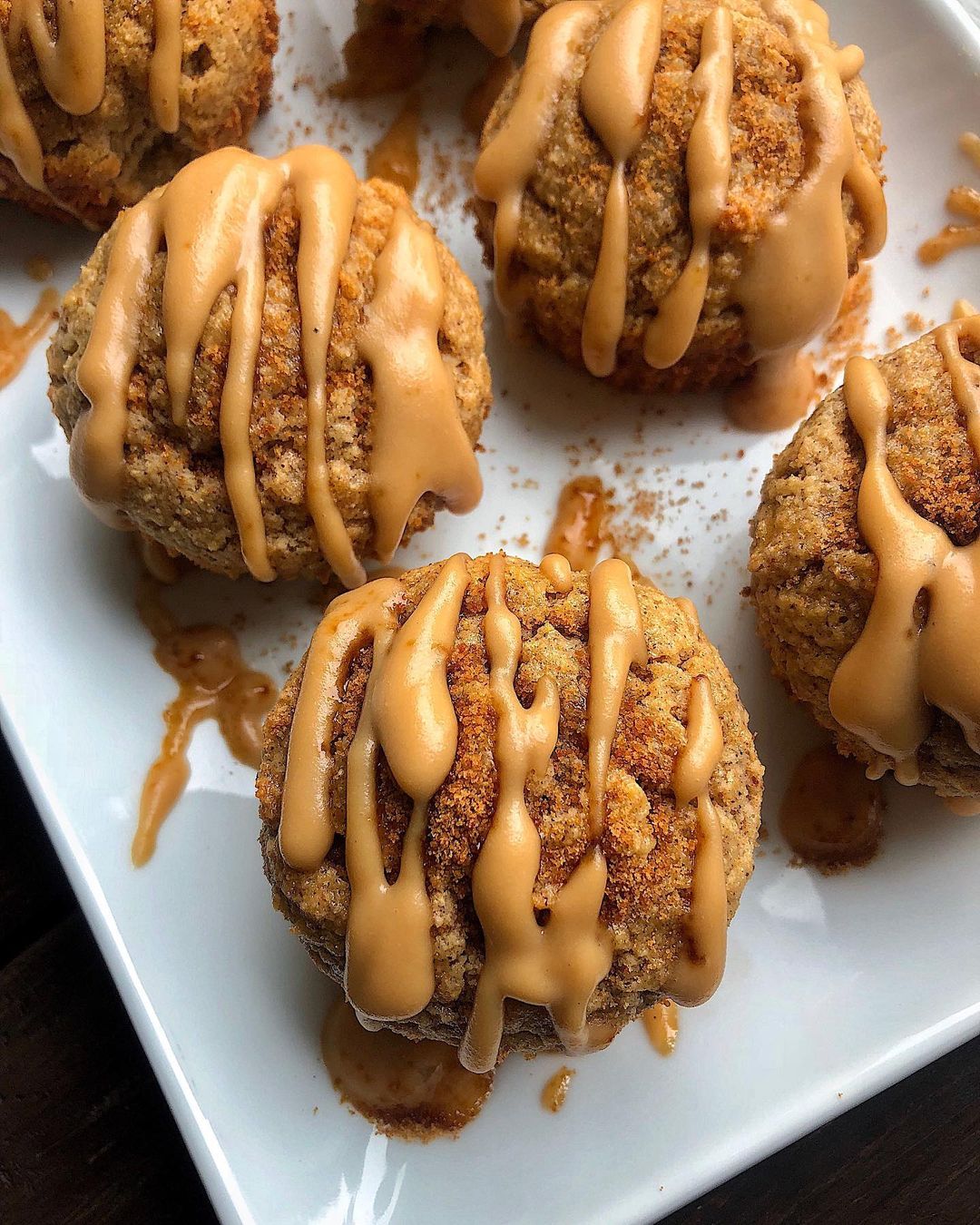 Paleo Gluten-Free Cinnamon Muffins with Icing