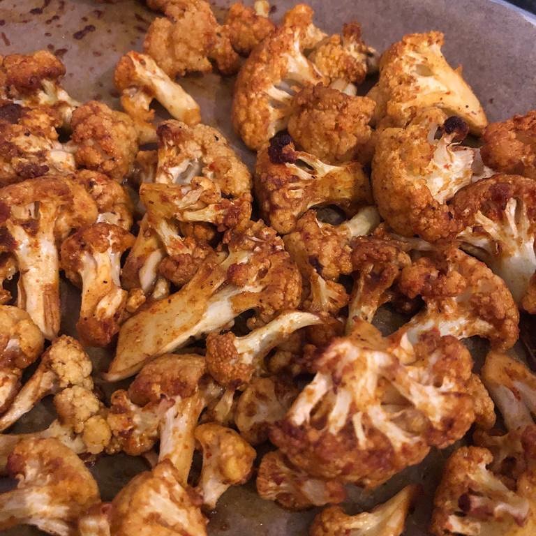 Spicy Oven Roasted Cauliflower