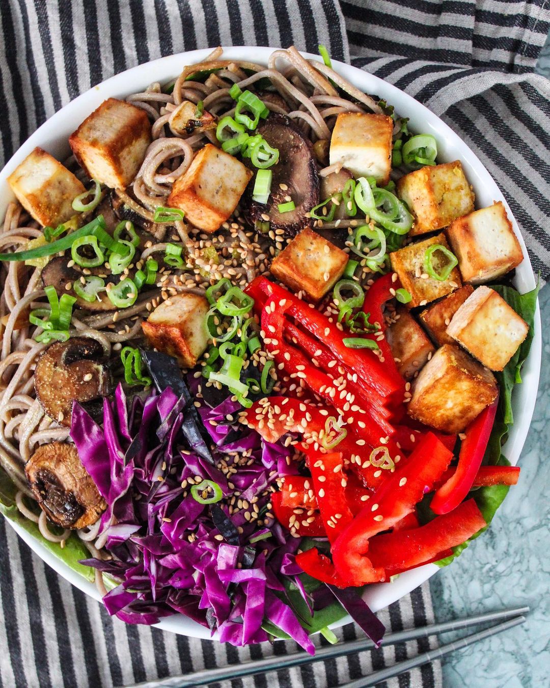 Baked Tofu Marinated in Soy and Hot Sauce