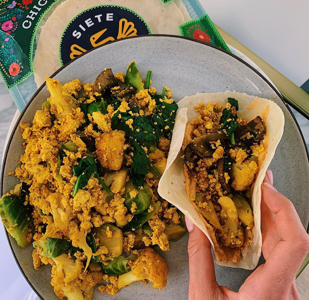 Vegan Tofu Scramble Breakfast Tacos