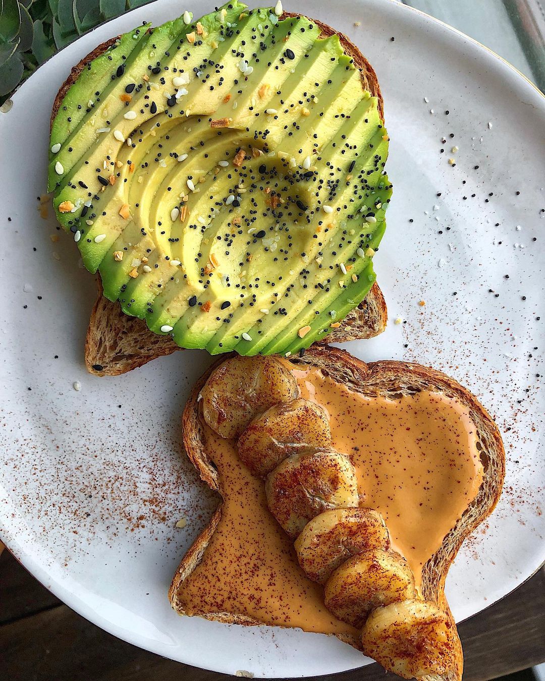 Sweet and Savory Avocado Banana Toast