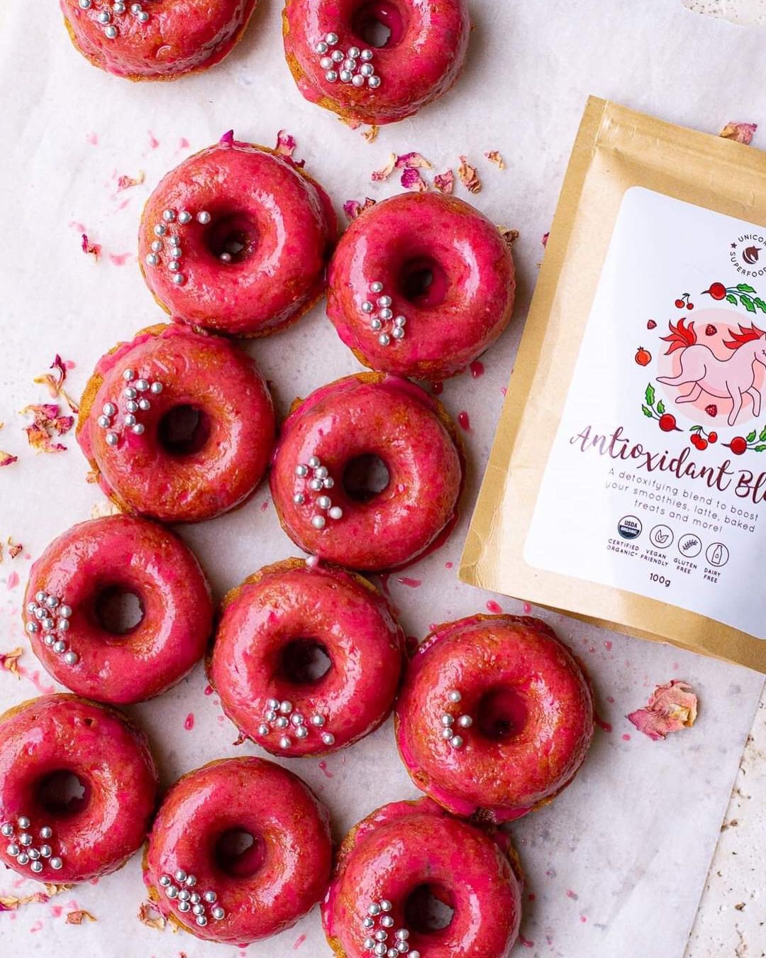 Vegan Baked Donuts with Raspberry Glaze