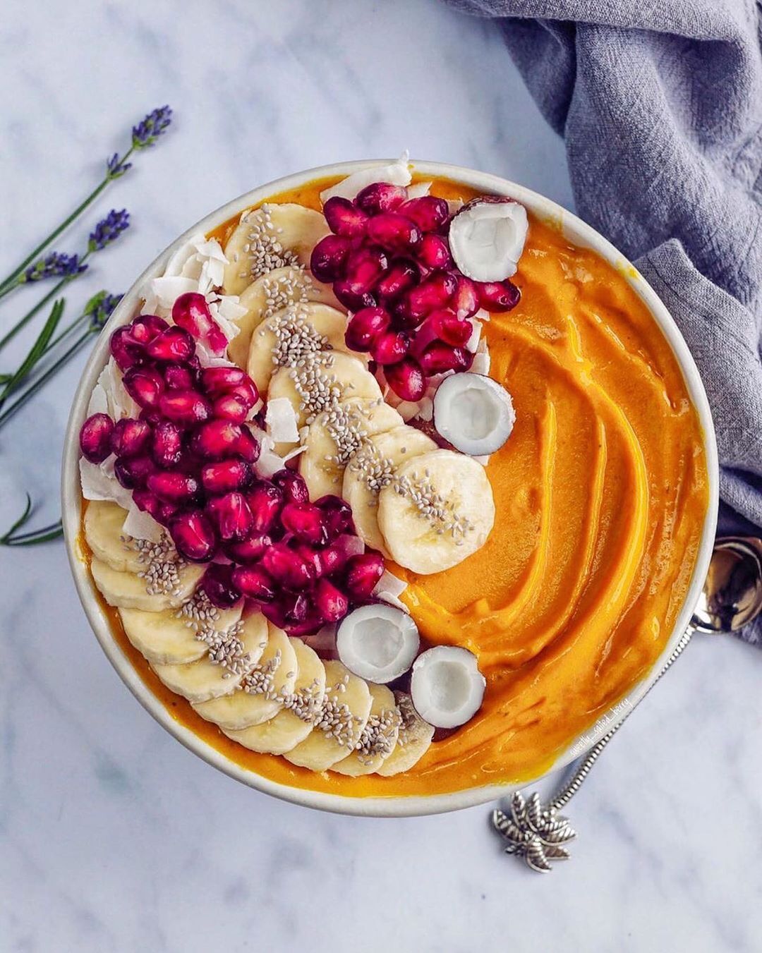 Frozen Banana and Papaya Nice Cream