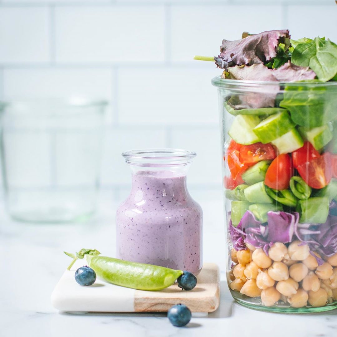 Oil-Free Blueberry Hemp Vinaigrette for Salads