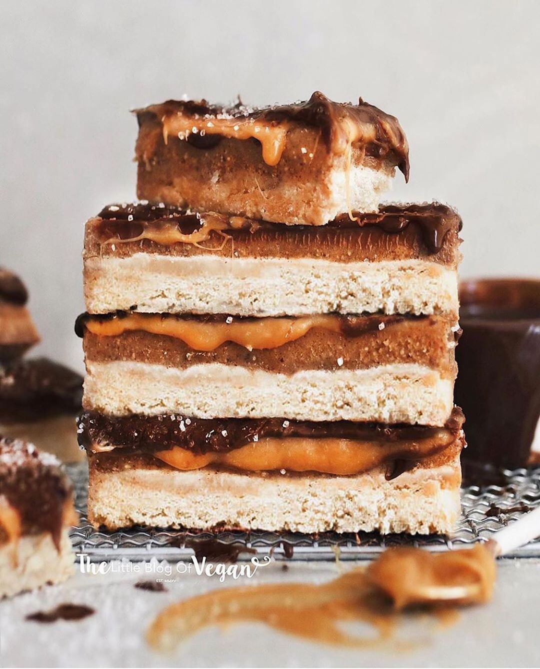 Homemade Vegan Twix-Style Candy Bars