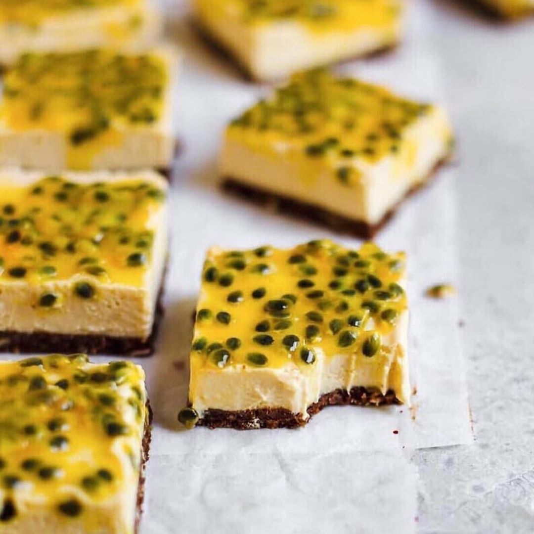 Raw Vegan Tropical Passion Fruit Slice