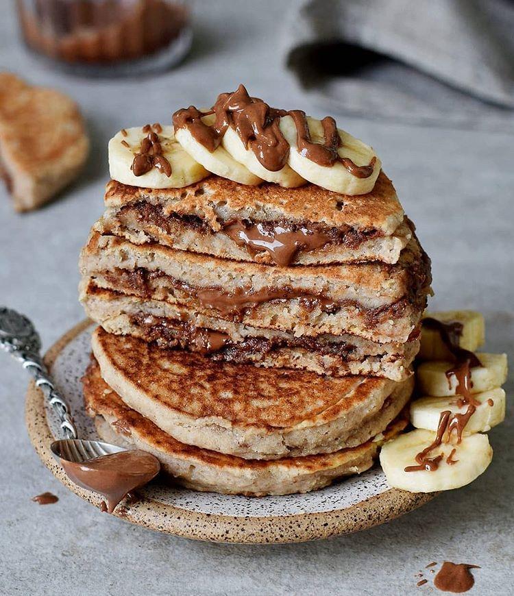 Chocolate Stuffed Pancakes