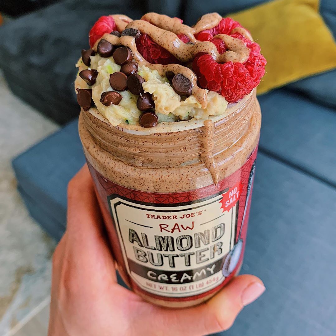 Vegan Protein Zoats with Almond Butter Topping