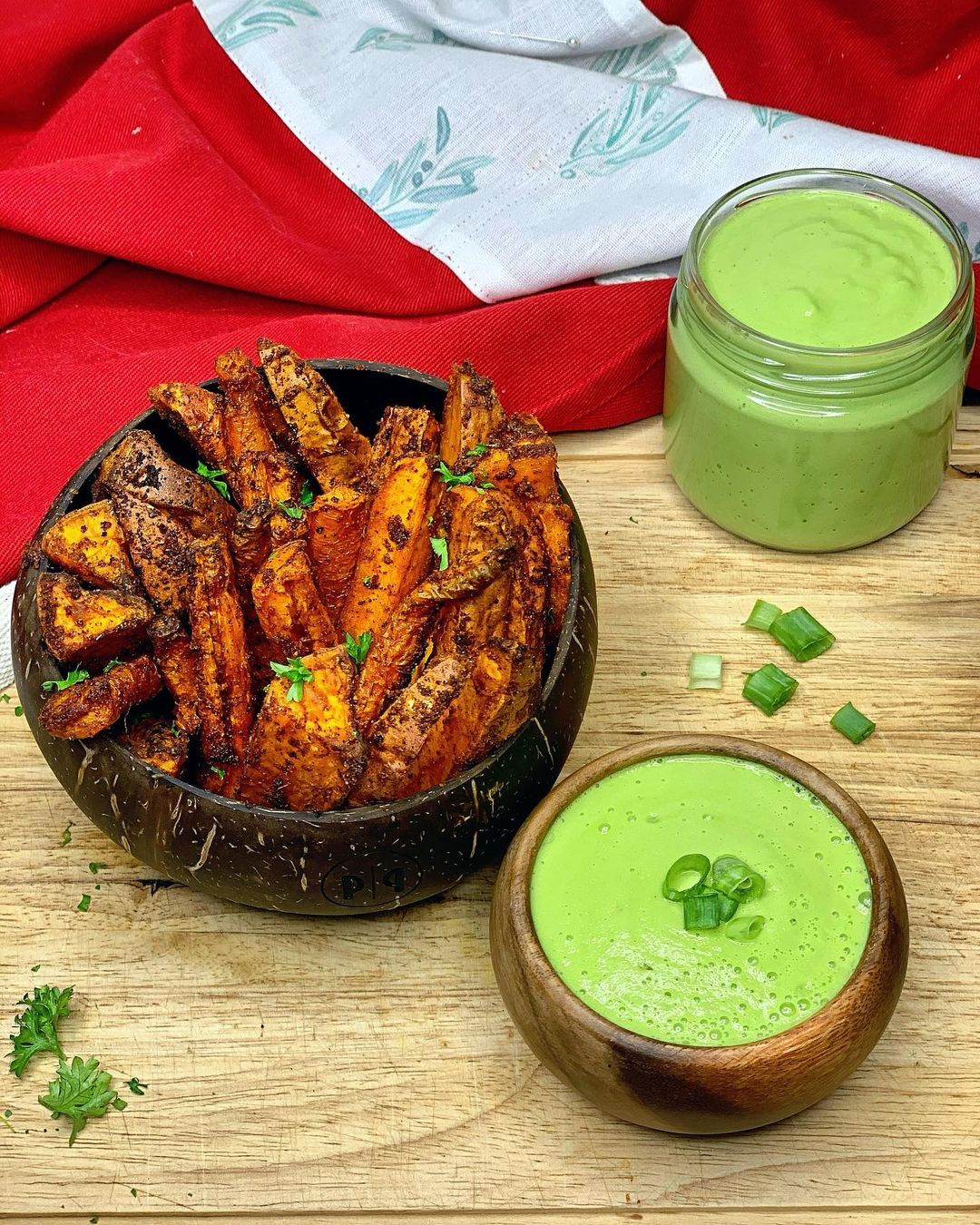 Vegan Avocado Mayonnaise with Baked Vegetables