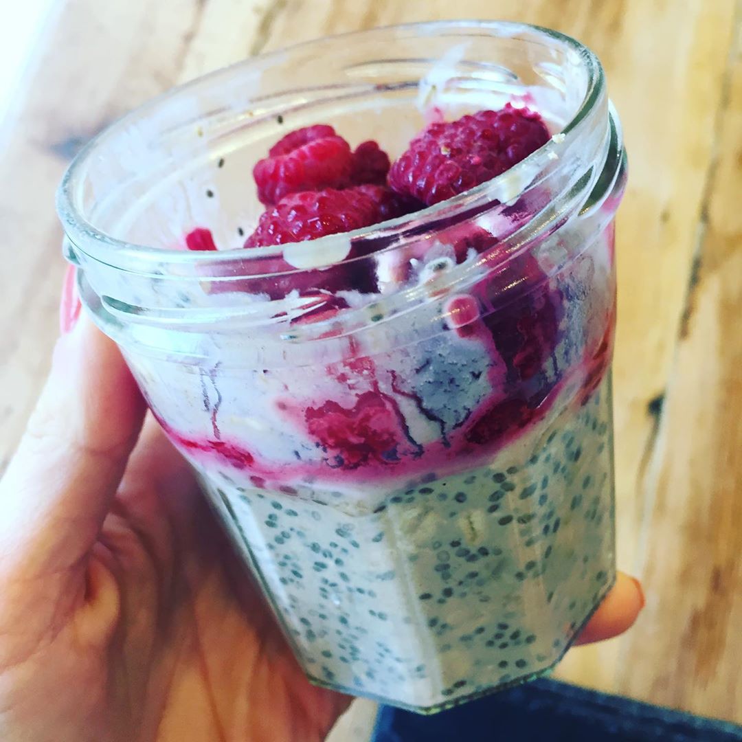 Overnight Hazelnut Date Chia Oats