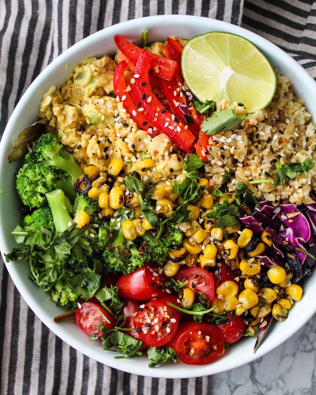 Chickpea Salad with Hummus and Spices