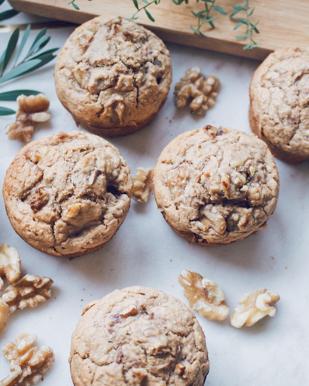 Coffee Walnut Protein Muffins