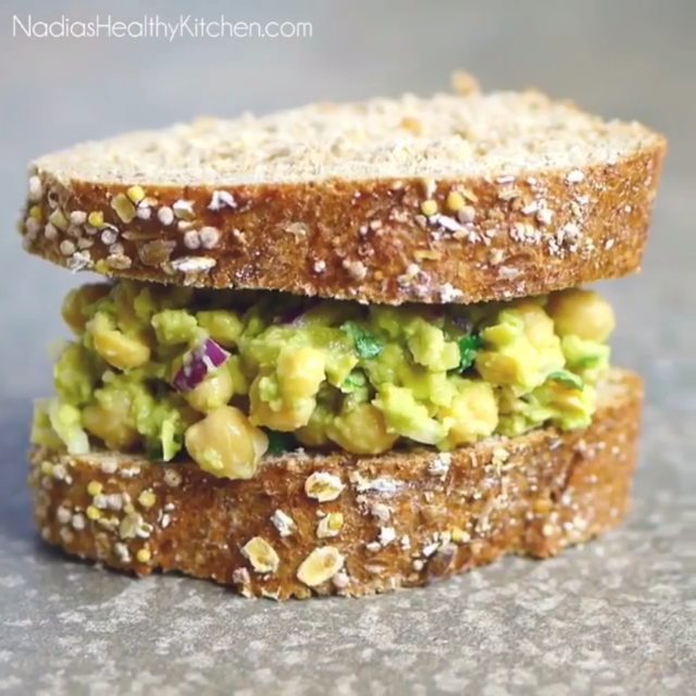 Chickpea Avocado Sandwich