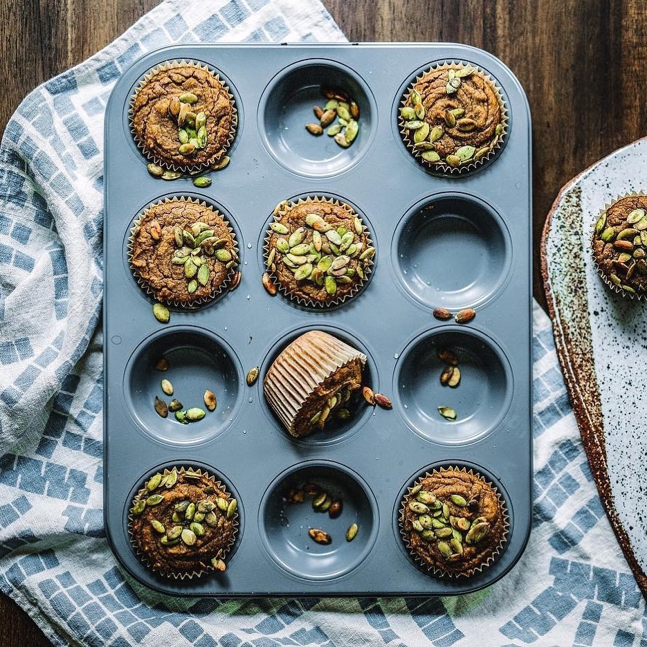 Vegan Gluten-Free Date-Sweetened Pumpkin Muffins