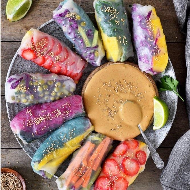 Vegan Summer Rolls with Fresh Vegetables