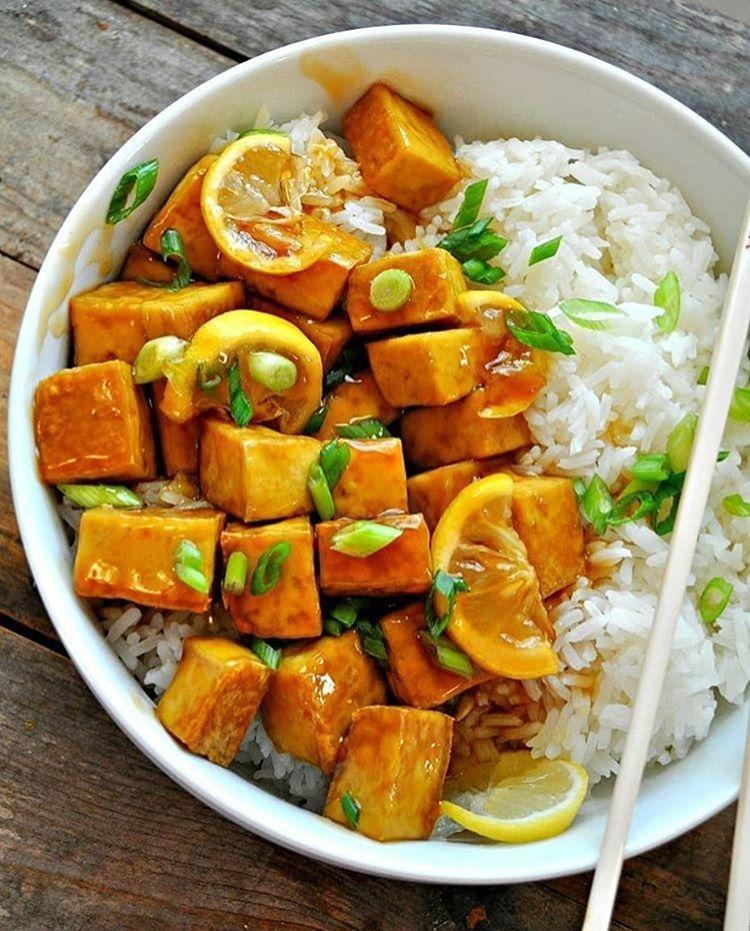 Vegan Sticky Lemon Tofu