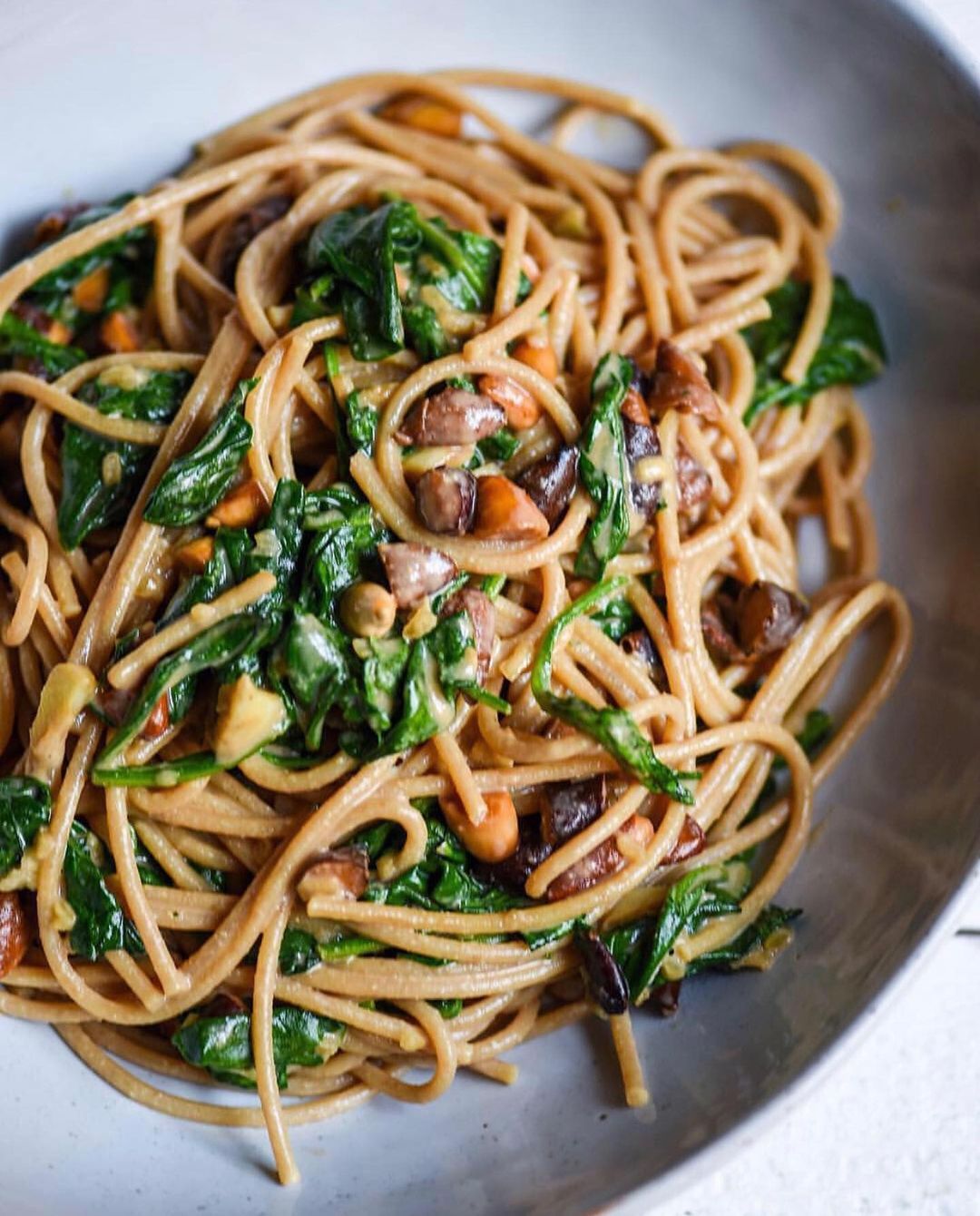 Vegan Creamy Spinach Pasta