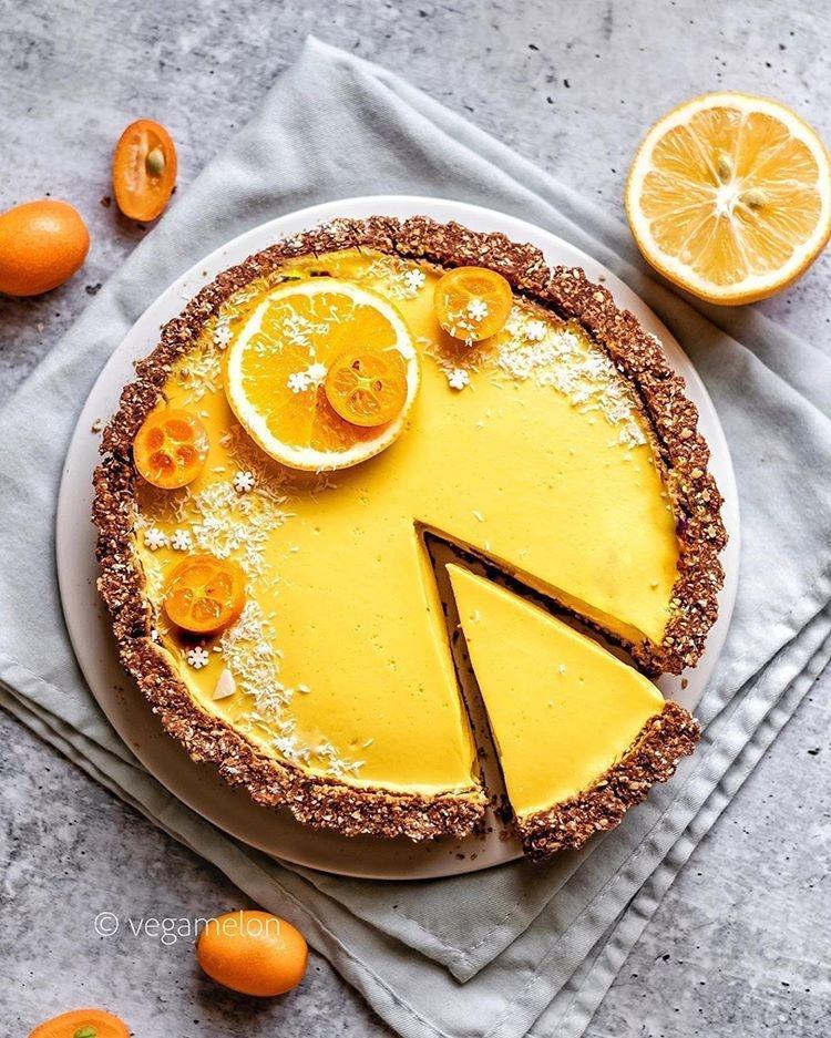No-Bake Vegan Coconut Lemon Tart