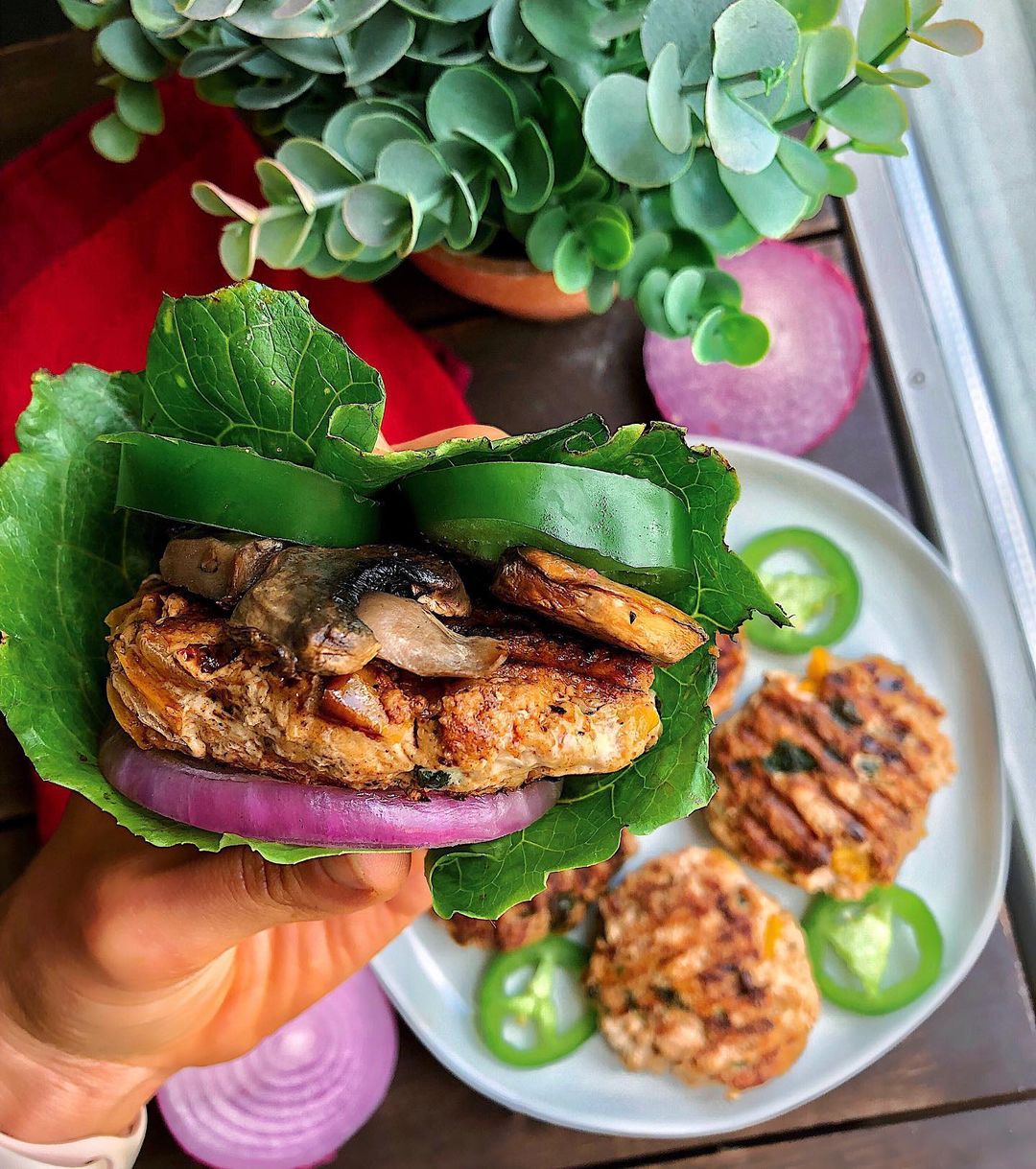 Lettuce Wrapped Chipotle Chicken Burgers