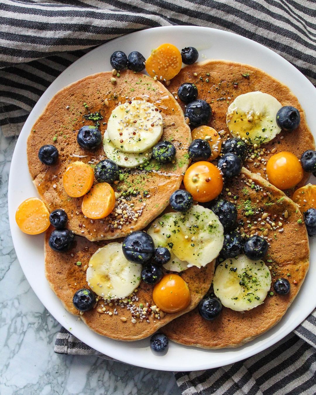 Fluffy Whole Wheat Banana Pancakes
