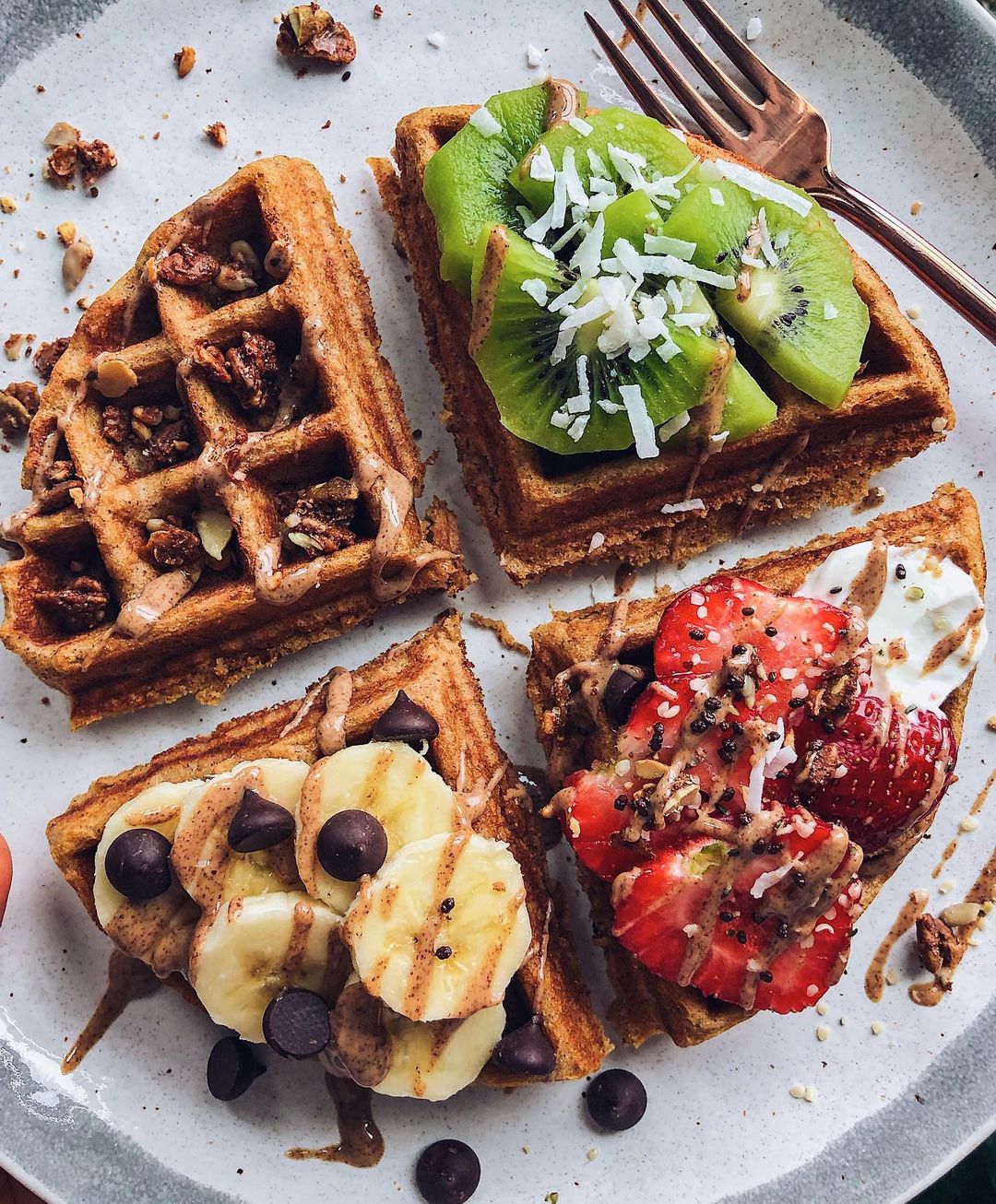 Almond Sweet Potato Waffle