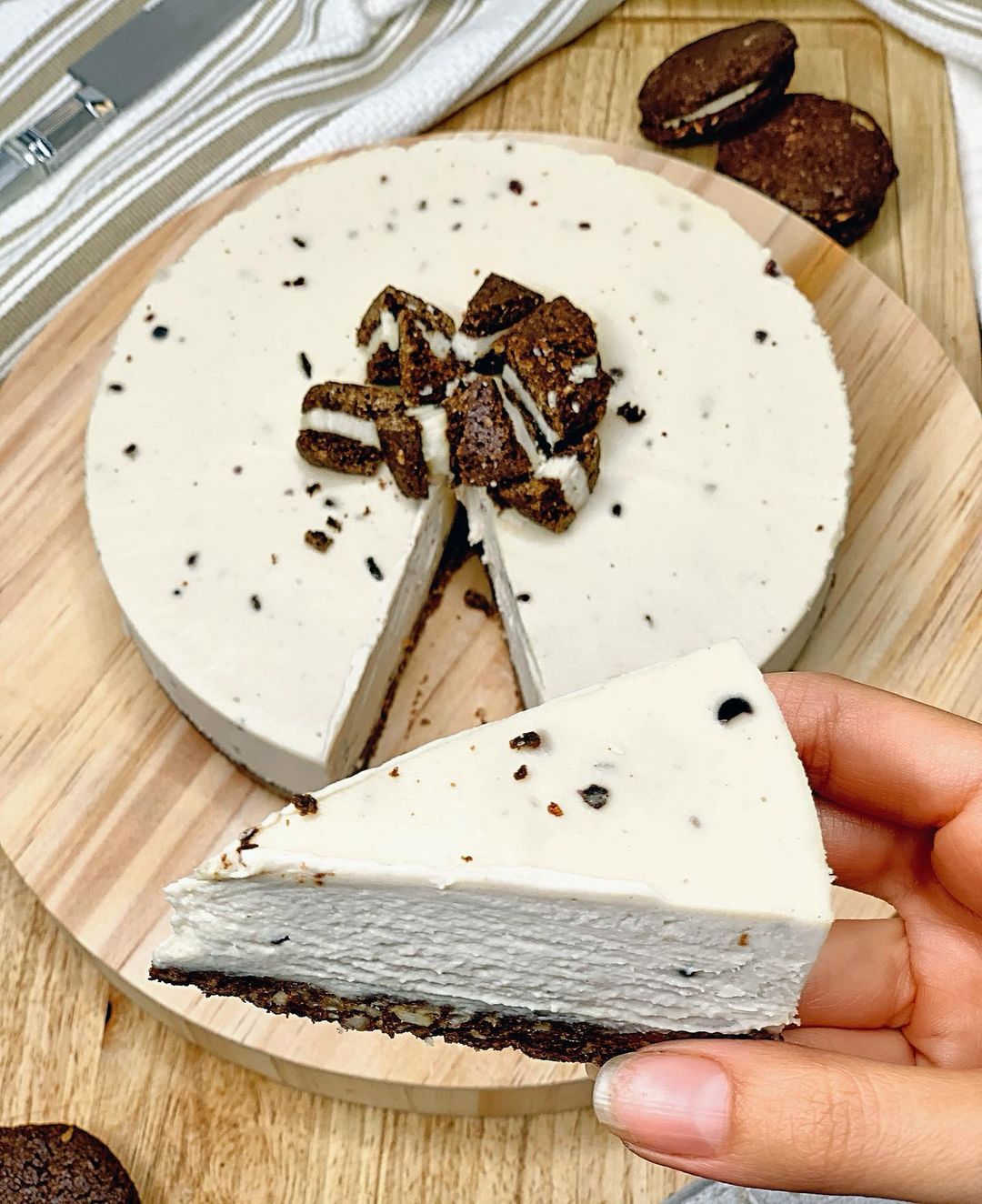 Vegan Oreo Cheesecake with Protein