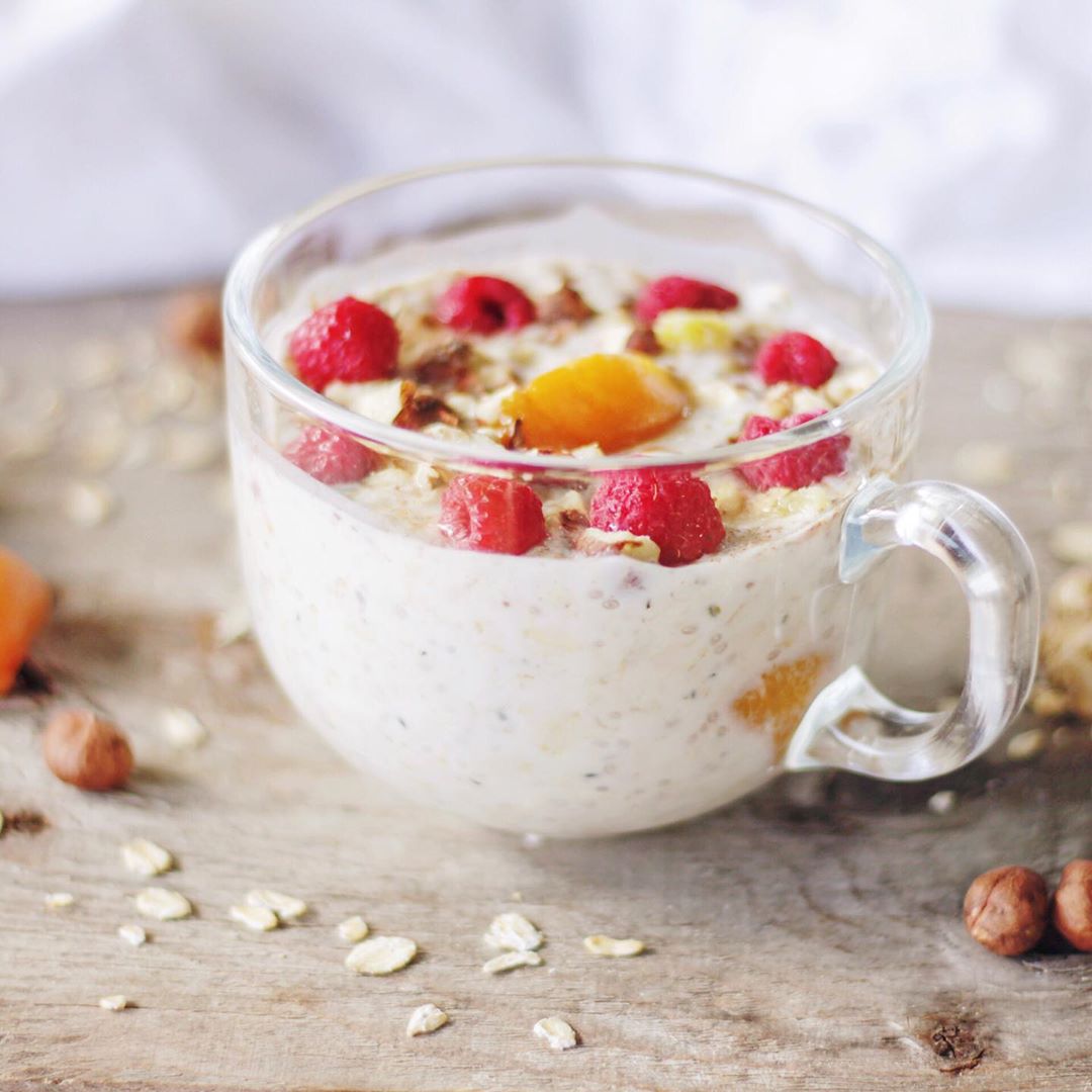 Overnight Fast with Oats and Fruit