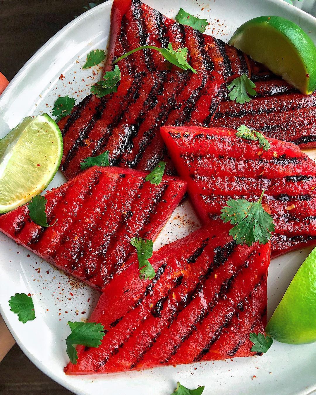 Grilled Watermelon with Chile Lime Seasoning