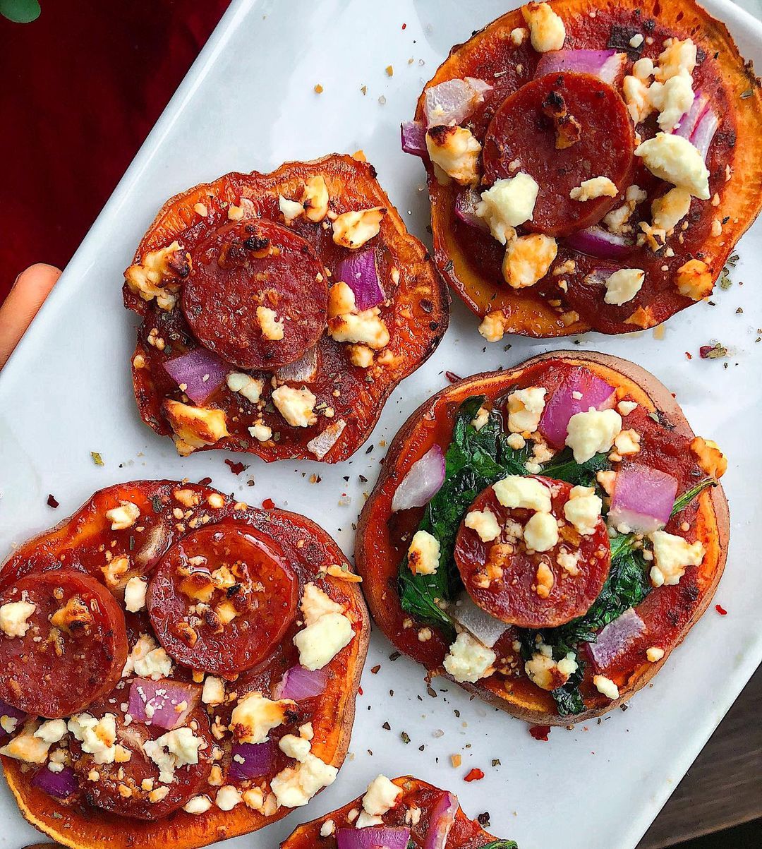 Sweet Potato Pizza Bites