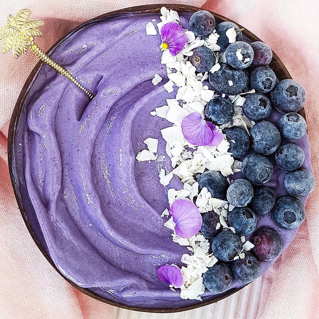 Vegan Banana Blueberry Nice Cream