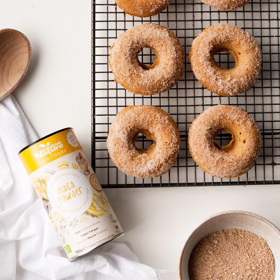 Quick Baked Doughnuts with Maca and Cinnamon