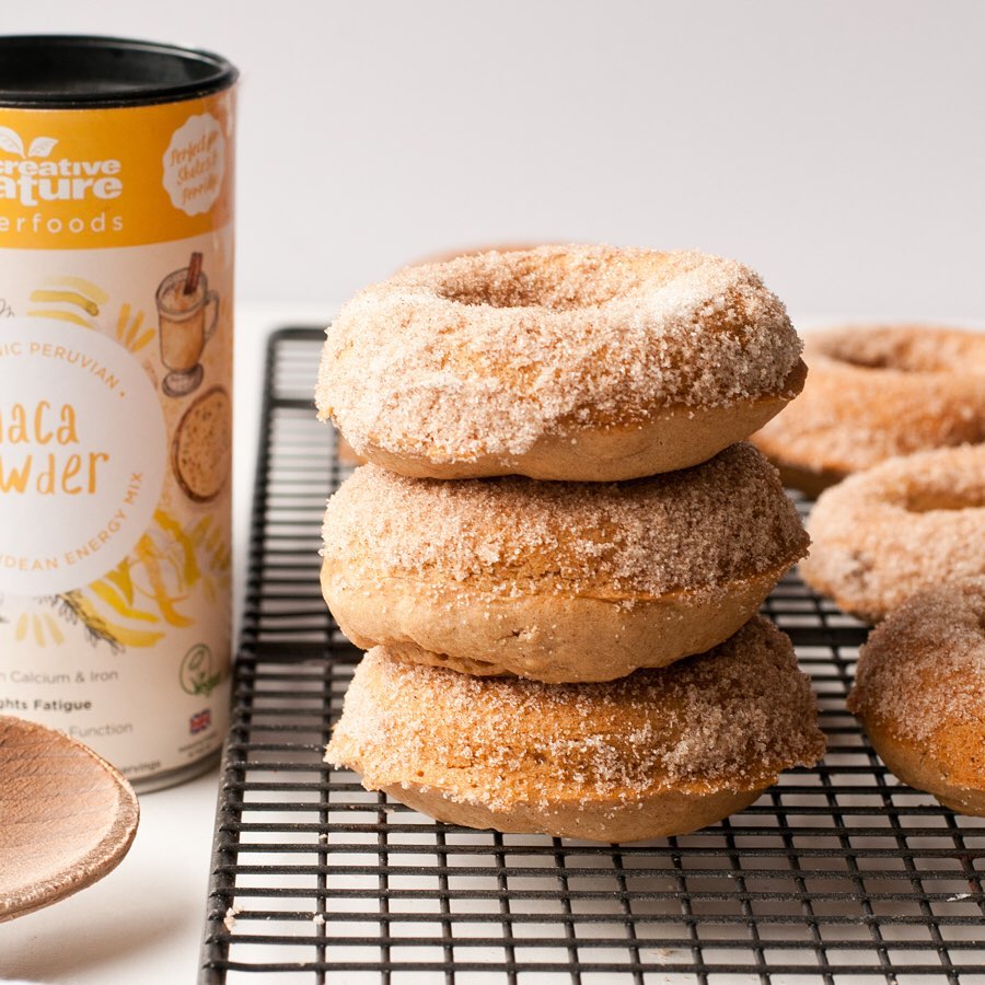 Quick Baked Doughnuts with Maca and Cinnamon
