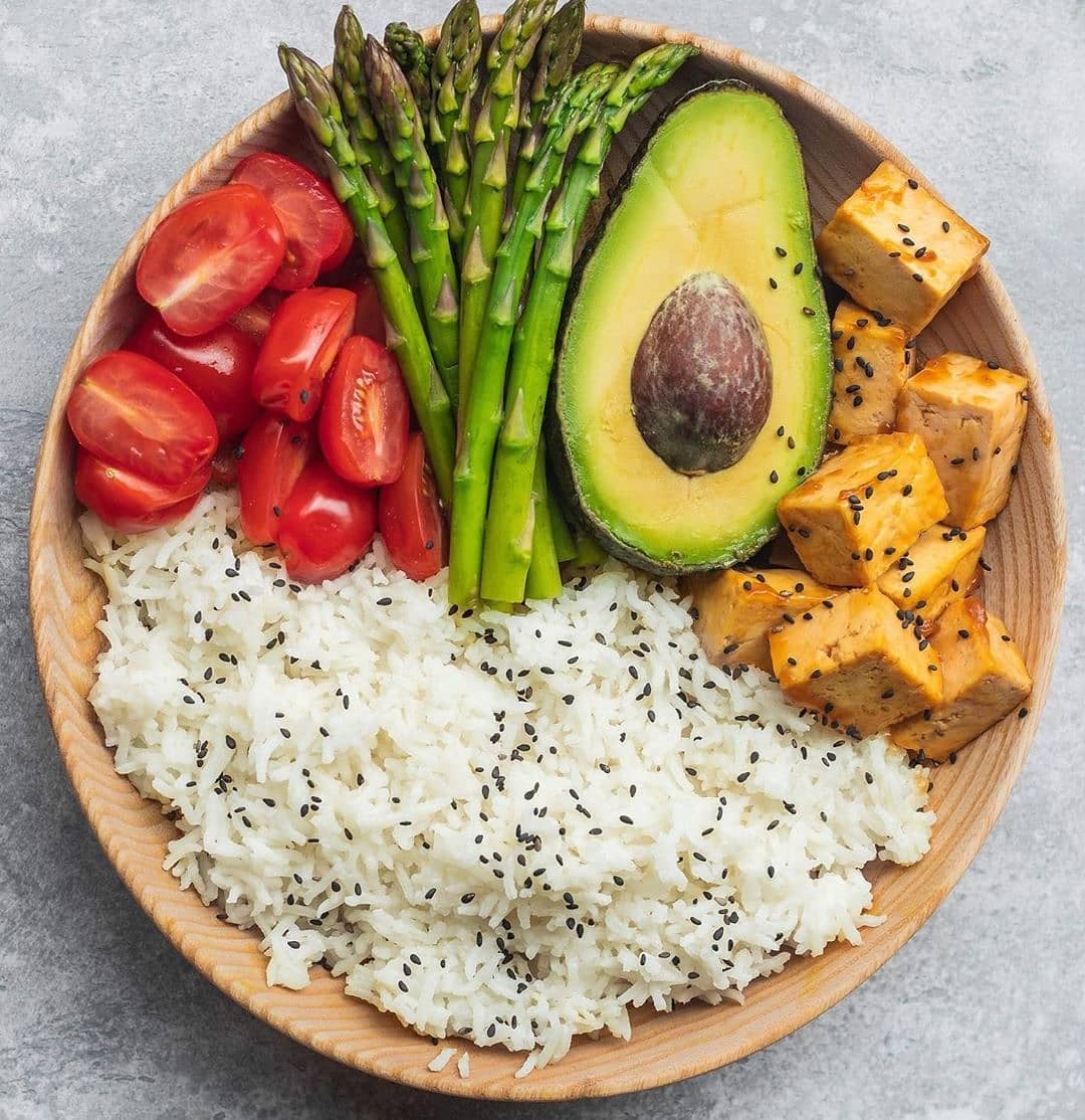 Vegan Nourish Bowl with Air Fryer Tofu