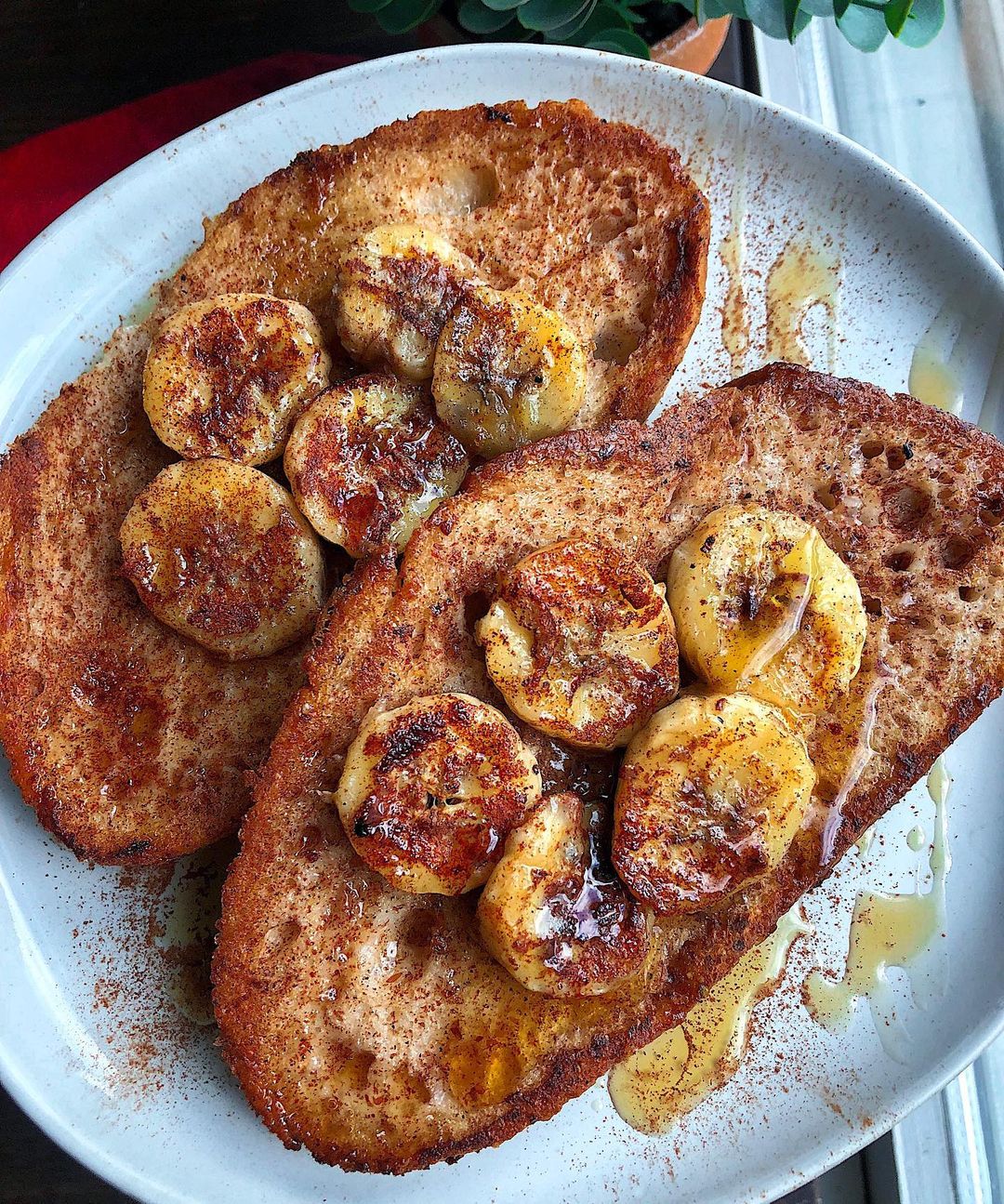 Vegan French Toast with Caramelized Bananas