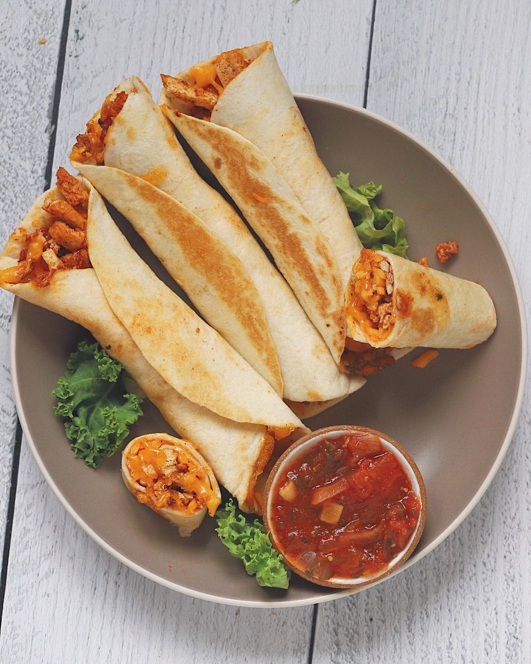 Baked Pulled Tofu Tacquitos