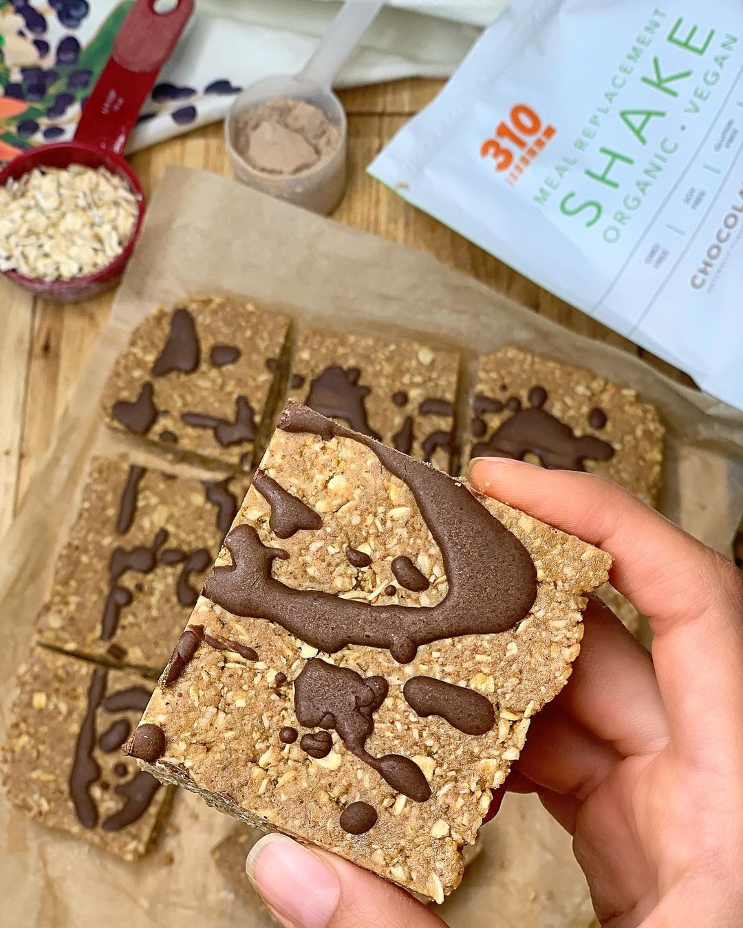 Raw Reese's Protein Granola Bars