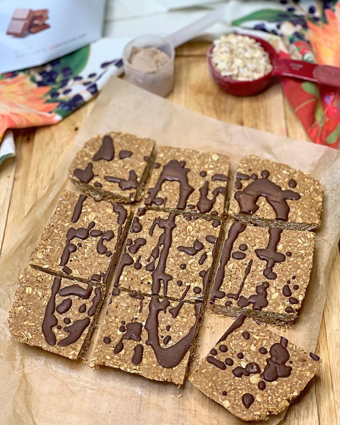 Raw Reese's Protein Granola Bars