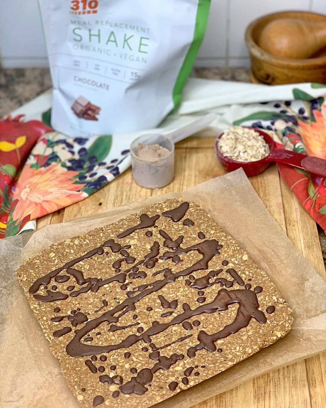 Raw Reese's Protein Granola Bars