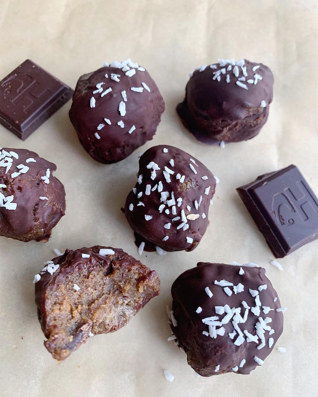 Chocolate Covered Cookie Dough Energy Balls