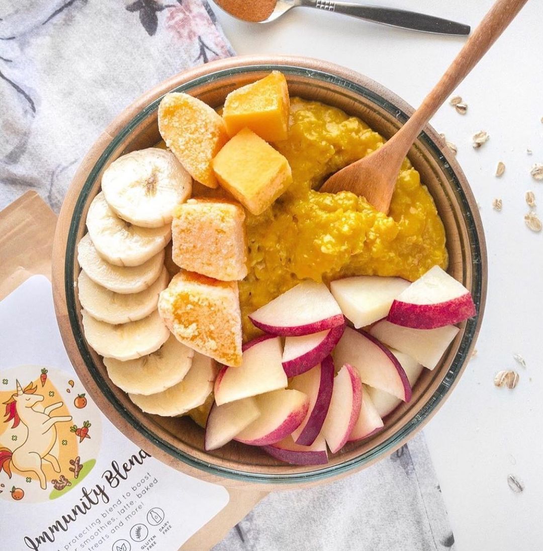 Bright Sunshine Oatmeal Breakfast Bowl