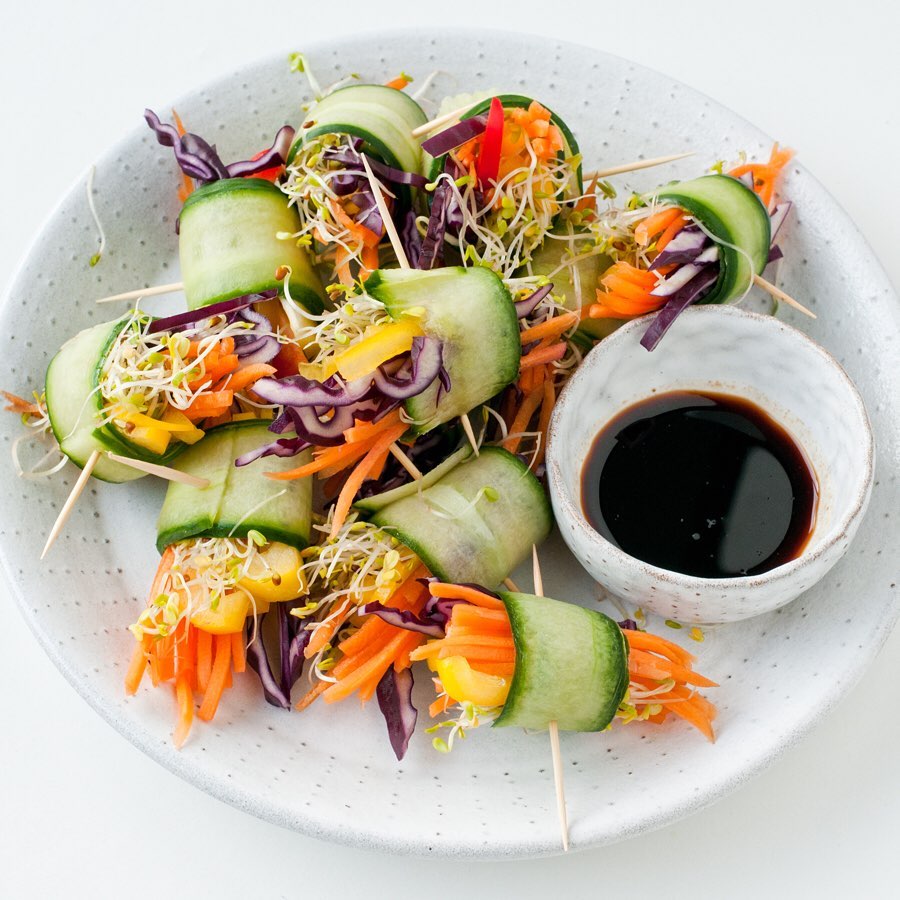 Easy Cucumber Rolls with Fresh Vegetables