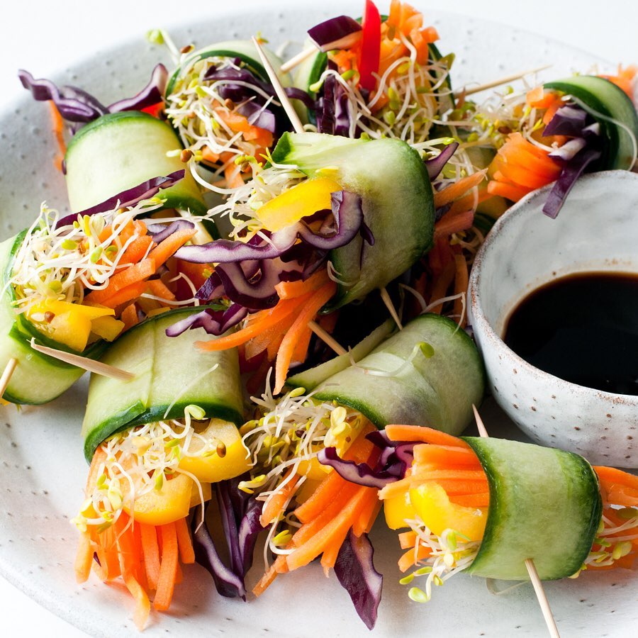 Easy Cucumber Rolls with Fresh Vegetables