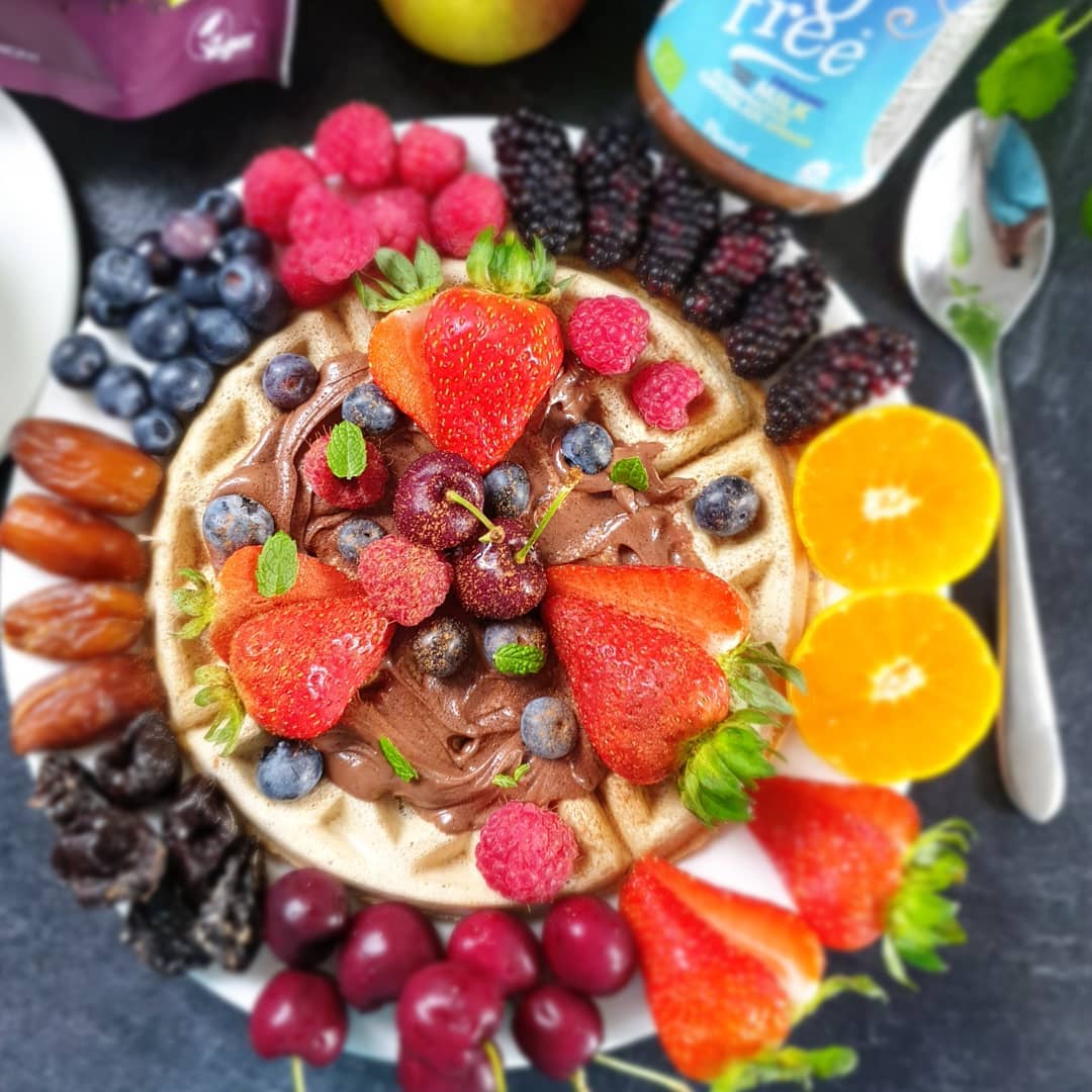 Chocolate Covered Spelt Waffle