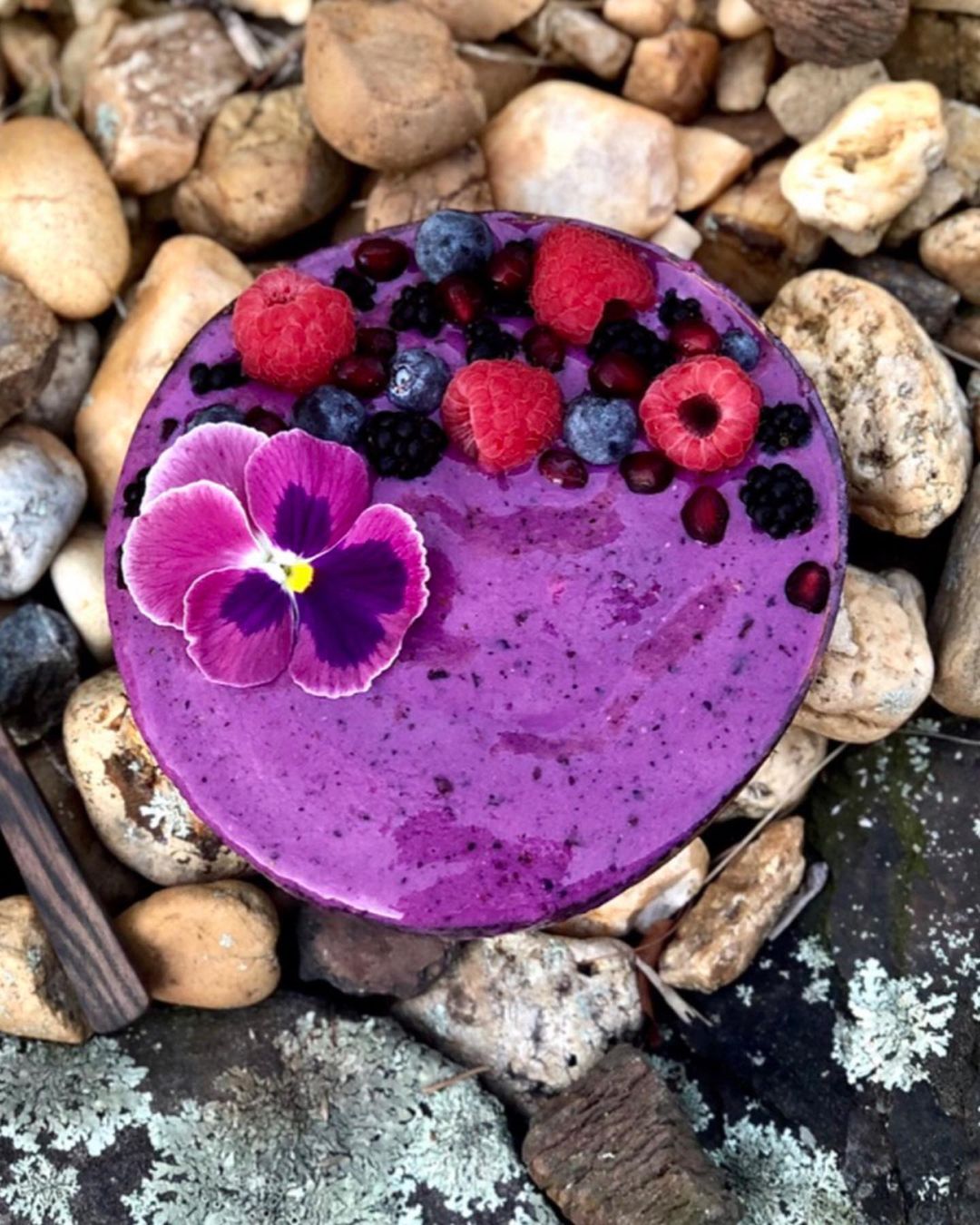Frozen Banana and Berry Smoothie with Hazelnut Milk