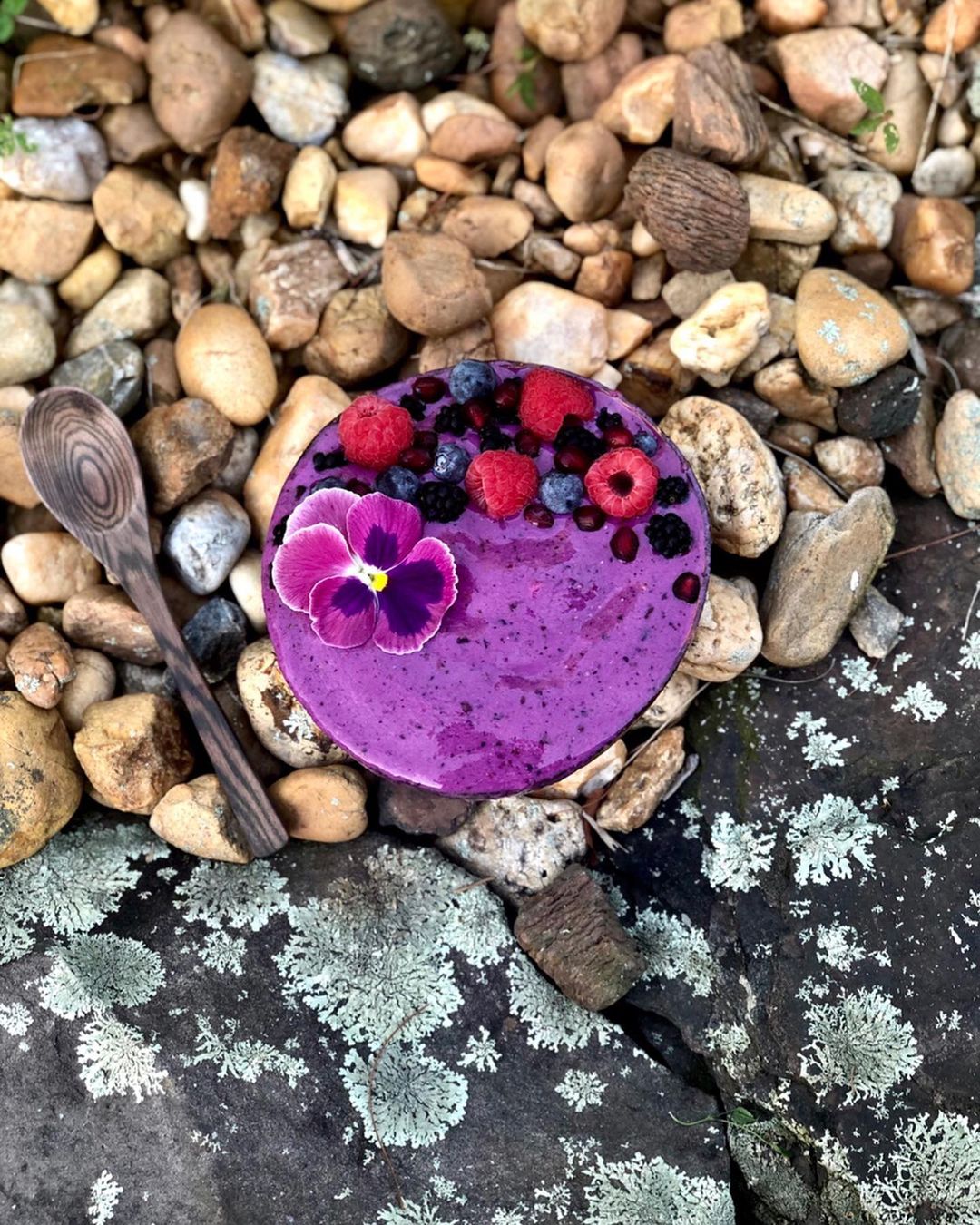 Frozen Banana and Berry Smoothie with Hazelnut Milk