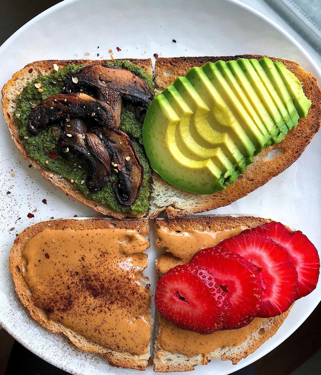 Sourdough Toast with Sweet and Savory Toppings