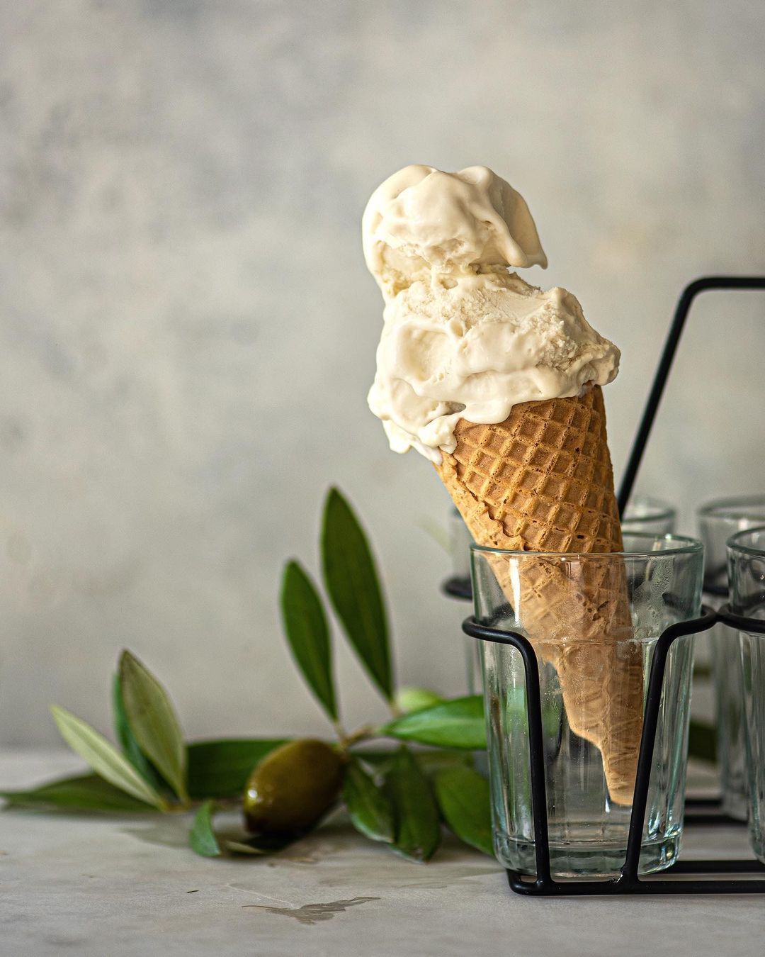 Olive Oil Gelato with Natural Pantry Staples