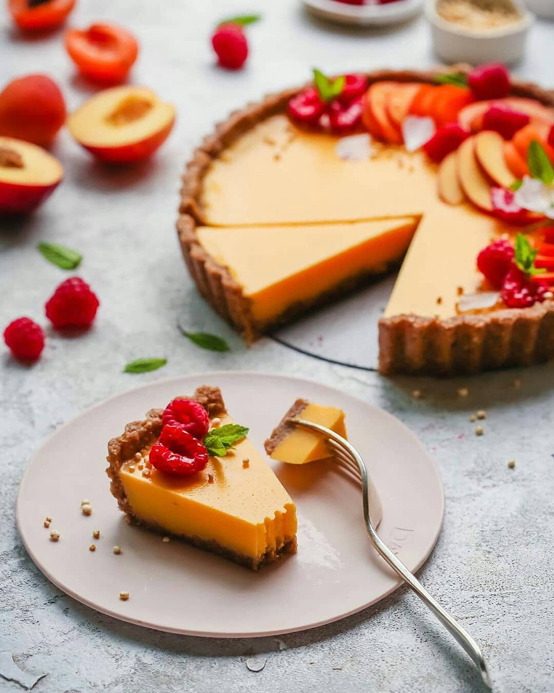 No Bake Summer Fruit Tart